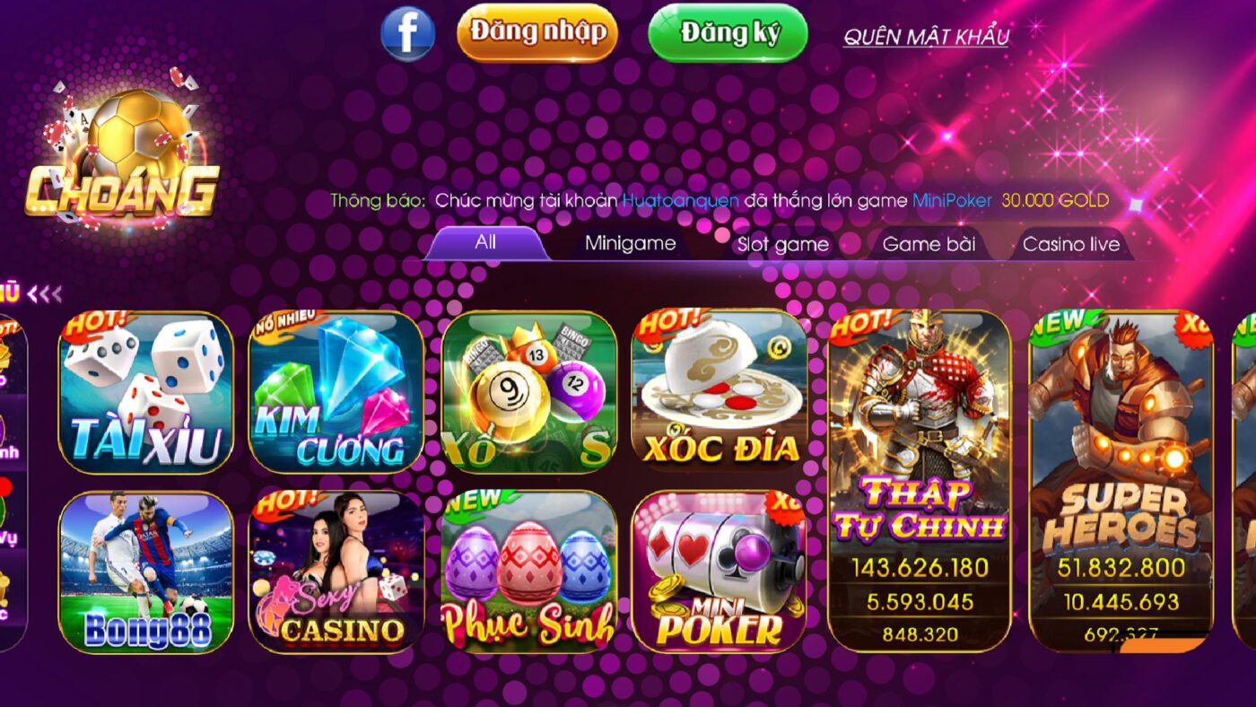 Choáng đầu với kho Minigame Choangclub quá là đẳng cấp