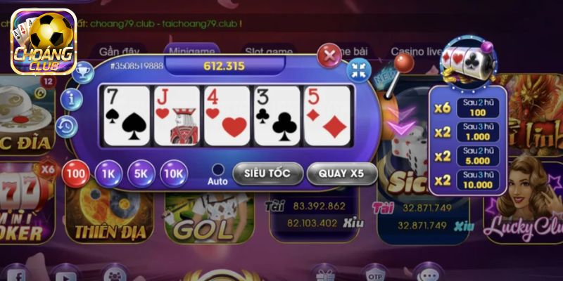 Mini Poker Choangclub đưa anh em phiêu lưu sòng bài chân thật