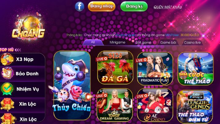 Sảnh game nổ hũ online Choangclub đưa anh em vào thiên đường